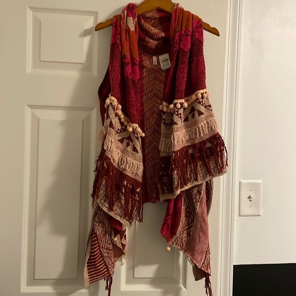 Anthropologie sweater shawl / vest